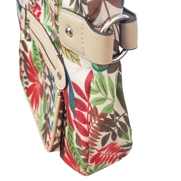 Ricardo Beverly Hills Colourful Botanical Print Nylon Small Travel Tote Bag - Picture 5 of 14